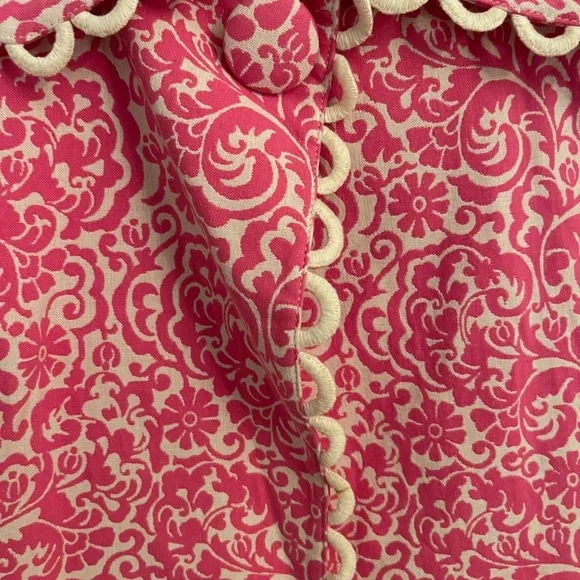 LILLY PULITER pink and white clueless preppy barbie office siren jacket size 4 - Picture 9 of 11